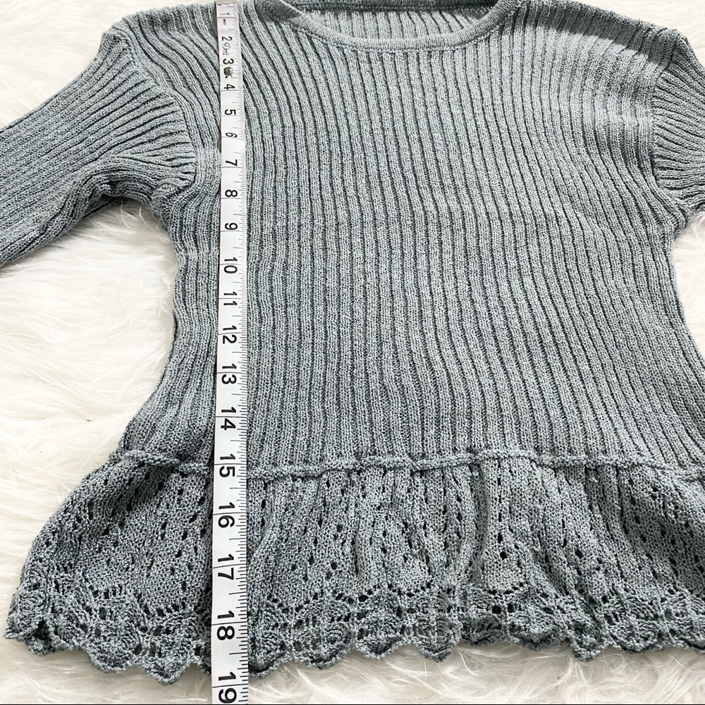 Gray Ribbed Sweater - Picture 4 of 5
